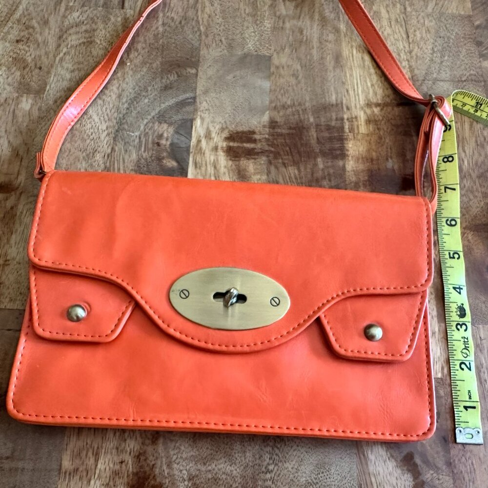 Orange Street Level Faux Leather Purse